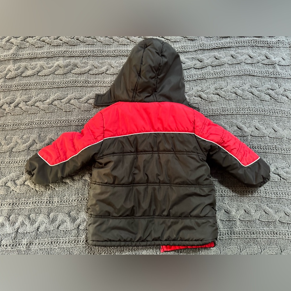 iXtreme Black & Red Hooded Winter Jacket (Boys, 4T) - Picture 4 of 8